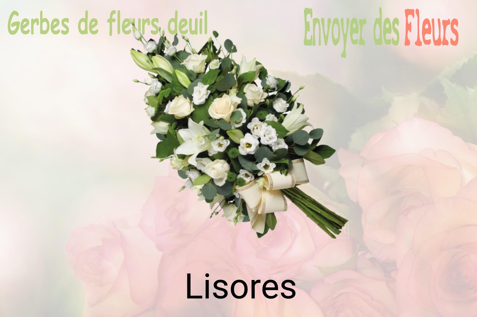 Gerbe de fleurs de deuil livrée à Lisores
